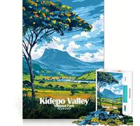 Puzzle per adulti da 1000 pezzi,Parco Nazionale della Valle di Kidepo,Uganda,con bordi sottili,giocattolo per risolvere problemi,rilassante,per compleanno,artistico (50x75cm)