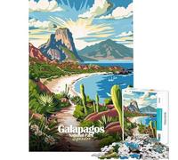 Puzzle per adulti da 1000 pezzi Parco Nazionale delle Galapagos Ecuador poster di viaggio gioco educativo rompicapo regalo di compleanno per donne e uomini (dimensioni 50x75cm)