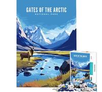 Puzzle per adulti da 1000 pezzi Parco Nazionale delle Porte dell'Artico gioco pratico sfida per l'intelligenza giocattolo coinvolgente regalo di compleanno per donne (dimensioni 38x26cm)