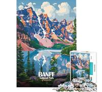 Puzzle per adulti da 1000 pezzi Parco Nazionale di Banff Canada Paesaggio Arte Giochi per famiglie Giocattolo educativo Ottimo regalo per i giochi Vacanze a casa Tempo libero (dimensioni 38x52cm)