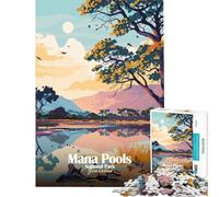 Puzzle per adulti da 1000 pezzi Parco Nazionale di Mana Pools Zimbabwe gioco educativo rompicapo regalo di compleanno (dimensioni 50x75cm)