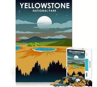 Puzzle per adulti da 1000 pezzi, Parco Nazionale di Yellowstone, taglio preciso, gioco cognitivo, giocattolo per il relax, decorazione natalizia da parete (50x75cm)