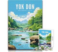 Puzzle per adulti da 1000 pezzi, Parco nazionale di Yok Don, gioco di sfida unico, taglio di precisione, opera d'arte, regalo, dimensioni 50x75cm