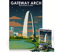 Puzzle per adulti da 1000 pezzi,Parco Nazionale Gateway Arch,con bordi puliti,gioco per esercitare la mente,divertimento a ritmo lento,regalo di compleanno/hobby (38x26cm)