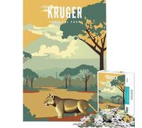 Puzzle per adulti da 1000 pezzi Parco Nazionale Kruger sfida per la mente e l'intelligenza giocattolo avvincente giochi divertenti antistress regalo per donne e uomini (dimensioni 75x50cm)