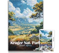 Puzzle per adulti da 1000 pezzi, Parco nazionale Kruger, Sudafrica, gioco educativo per famiglie, decorazione perfetta, opera d'arte, regalo, dimensioni 38x26cm