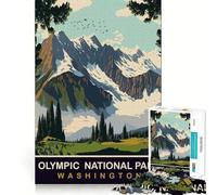 Puzzle per adulti da 1000 pezzi,Parco Nazionale Olimpico,con incastri perfetti,divertente,per risolvere problemi,gioco casual,ideale per compleanni e attività artistiche (38x52cm)