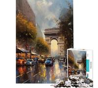 Puzzle per adulti da 1000 pezzi Parigi Francia dipinto ad olio giochi per famiglie giocattoli educativi ottimo regalo per giocare vacanze a casa passare il tempo (dimensioni 38x52cm)