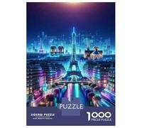 Puzzle Per Adulti Da 1000 Pezzi Paris Cityscape with Eiffel Tower Puzzle Per Adulti Giochi Divertenti Difficile Difficile Compleanno E Regali Unici 38x26cm/1000pcs