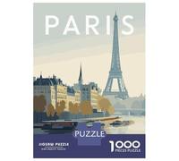Puzzle Per Adulti Da 1000 Pezzi Paris Cityscape with Eiffel Tower Puzzle Per Adulti Gioco Rompicapo Ma Divertente E Umoristico Difficile E Stimolante 52x38cm/1000pcs