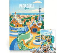 Puzzle per adulti da 1000 pezzi Park Güell Barcelona, gioco pratico, attività divertenti da fare in casa, regalo per donne 50x75cm
