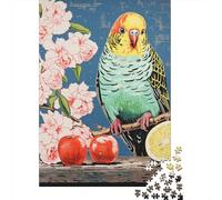 Puzzle Per Adulti Da 1000 Pezzi Parrot with Flowers And Fruit Puzzle Per Adolescenti Giocattolo Decorazione Da Parete Decorazione Da Parete Regali Unici Per Compleanno E Natale 38x26cm/1000pcs