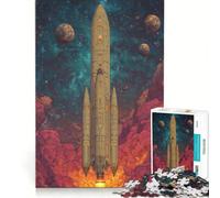 Puzzle per adulti da 1000 pezzi "Partenza dal Titano Stellare" gioco educativo divertente e spiritoso ideale come decorazione da scrivania 38x26cm