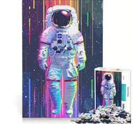 Puzzle per adulti da 1000 pezzi "Passeggiata spaziale in silenzio" gioco interattivo rilassante e stimolante per la mente ideale come decorazione da scrivania 50x75cm