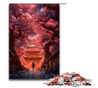 Puzzle per adulti da 1000 pezzi Passeggiata tra i ciliegi gioco per famiglie antistress sfida difficile 75x50cm