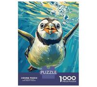 Puzzle Per Adulti Da 1000 Pezzi Penguin Swimming Underwater Illustration Puzzle Giochi Rilassanti Difficile Impegnativo Da Completare 52x38cm/1000pcs