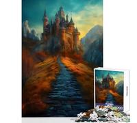 Puzzle per adulti da 1000 pezzi Percorso verso il castello giocattolo educativo regalo per donne e uomini gioco rompicapo allena il cervello e le mani dimensioni 38x26cm