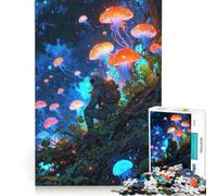 Puzzle per adulti da 1000 pezzi "Persi nella bioluminescenza" gioco educativo decorazione per la casa per rafforzare l'amore tra le coppie 38x26cm