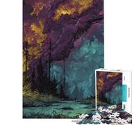 Puzzle per adulti da 1000 pezzi: Persona in una foresta con cielo colorato Gioco interattivo un'opera d'arte compleanno e Natale (Dimensioni: 38x26cm)