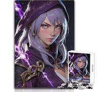 Puzzle per adulti da 1000 pezzi, personaggio femminile degli anime, idee regalo per sfide difficili per 14+ anni, gioco di puzzle offerto (dimensioni 38x52cm)