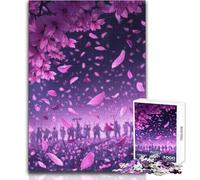 Puzzle per adulti da 1000 pezzi Petali rosa che cadono Giocattolo Gioco intellettuale Sfida difficile Idee regalo Dimensioni 50x75cm