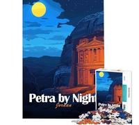 Puzzle per adulti da 1000 pezzi Petra di notte Jordan Toy Gioco intellettuale Gioco rilassante Corsa di velocità manuale Ottimo regalo per gli amanti dei giochi (Dimensioni 38x52cm)