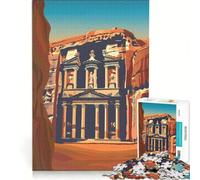 Puzzle per adulti da 1000 pezzi "Petra Treasury" gioco pratico taglio di precisione regalo di compleanno e unico 38x26cm