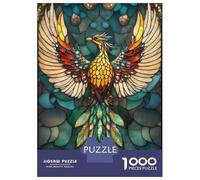 Puzzle Per Adulti Da 1000 Pezzi Phoenix Stained Glass Puzzle Per Adulti Giochi Rilassanti Regalo Di Compleanno Difficile Da Completare 38x26cm/1000pcs