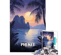 Puzzle per adulti da 1000 pezzi Phuket Thailandia isola tropicale al tramonto Un gioco avvincente per coltivare la pazienza ideale per tutta la famiglia perfetto come decorazione o regalo divertente