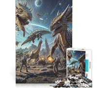 Puzzle per adulti da 1000 pezzi "Pianeta alieno Predatori", gioco pratico, ideale per passare il tempo durante le vacanze a casa e per rafforzare l'amore di coppia 38x52cm