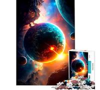 Puzzle per adulti da 1000 pezzi Pianeta Blu gioco educativo sfida rilassante un'opera d'arte regalo per donne e uomini (dimensioni 38x52cm)