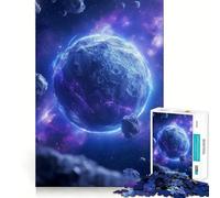 Puzzle per adulti da 1000 pezzi,Pianeta Blu,Spazio,Cosmo,Disegno finemente ritagliato,Divertimento rompicapo,Gioco rilassante,Decorazione natalizia da parete 50x75cm