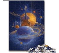 Puzzle per adulti da 1000 pezzi, pianeta chitarra, antistress, per ammazzare il tempo, lista dei desideri con Babbo Natale, 38x26cm