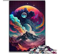 Puzzle per adulti da 1000 pezzi, pianeta colorato che esplode, in legno, perfetto come decorazione fai da te o regalo di compleanno, 50x75cm, gioco interattivo per famiglie