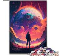 Puzzle per adulti da 1000 pezzi "Pianeta colorato" in legno, rompicapo ad alta difficoltà per adolescenti, 50x75cm, gioco interattivo per famiglie