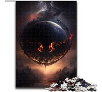 Puzzle per adulti da 1000 pezzi "Pianeta del diavolo" in legno, rompicapo ad alta difficoltà per adolescenti, 50x75cm, gioco interattivo per famiglie