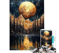 Puzzle per adulti da 1000 pezzi "Pianeta d'oro su un lago" - Gioco interattivo e stimolante - Idea regalo per tutta la famiglia (dimensioni 38x26cm)