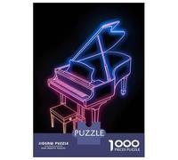 Puzzle Per Adulti Da 1000 Pezzi Piano Music Neon Puzzle Per Adulti Antistress Giocattolo Difficile Difficile Ottimo Regalo Per I Giocatori 70x50cm/1000pcs