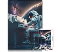 Puzzle per adulti da 1000 pezzi, pianoforte nello spazio, gioco di sfida unico, decorazione artistica per la casa, regalo per compleanni, dimensioni 38x52cm