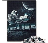 Puzzle per adulti da 1000 pezzi "Pianoforte nello spazio" in legno, rompicapo ad alta difficoltà per adolescenti, 50x75cm, gioco interattivo per famiglie