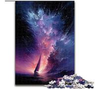 Puzzle per adulti da 1000 pezzi, piccola barca nella galassia, rompicapo per decorazioni murali, regali unici per compleanno e Natale per bambini dai 14 anni (dimensioni 50x75cm)