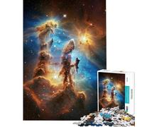 Puzzle per adulti da 1000 pezzi Pilastri della Creazione Nebulosa Spaziale Sfida Educativa per il Divertimento in Famiglia Giocattolo Decorativo da Parete Adatto a Persone dai 14 anni in su (50x75cm)