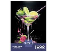 Puzzle Per Adulti Da 1000 Pezzi Pink Martini Cocktail with Lime Slices Puzzle Per Adulti Fai Da Te Giocattoli Divertenti E Umoristici Unici Regali Di Compleanno 38x26cm/1000pcs