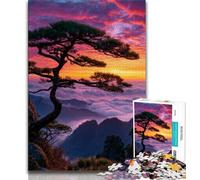 Puzzle per adulti da 1000 pezzi, Pino sulla cima della montagna, giocattolo educativo intellettuale decomprimente, ideale come regalo per tutta la famiglia (38x26cm)