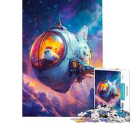 Puzzle per adulti da 1000 pezzi Pollo nell'astronave Gioco rompicapo che stimola l'intelligenza Giocattolo avvincente Ottimo regalo Un'opera d'arte (Dimensioni 38x52cm)