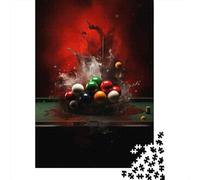 Puzzle Per Adulti Da 1000 Pezzi Pool Balls Exploding in Slow Motion Puzzle Per Adulti Giocattoli Antistress Un'opera D'arte Attività Divertenti A Casa 70x50cm/1000pcs