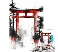 Puzzle per adulti da 1000 pezzi Porta Torii nella nebbia puzzle da 1000 pezzi decorazione per la casa antistress divertimento in famiglia e serate di gioco (38x26cm)