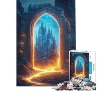 Puzzle per adulti da 1000 pezzi Portale Magico per il Castello Puzzle antistress da 1000 pezzi che migliora la memoria compleanno e Natale (75x50cm)