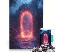 Puzzle per adulti da 1000 pezzi: Portale mistico nella foresta oscura gioco pratico rilassante e stimolante per la mente regalo di compleanno regalo di viaggio 38x52cm