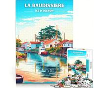 Puzzle per adulti da 1000 pezzi, poster Charente Maritime, gioco pratico, ma divertente e umoristico, lista dei desideri con Babbo Natale 50x75cm
